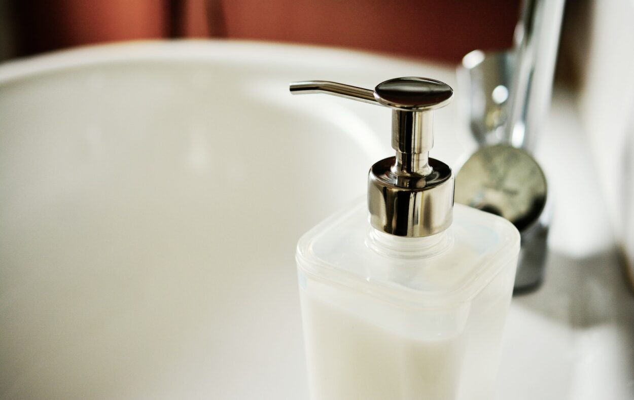 Plastic Pump Bottle on Sink