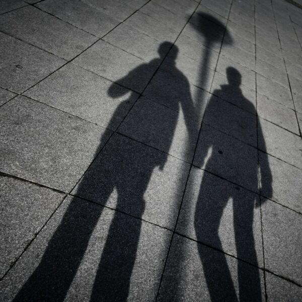 two men's shadow